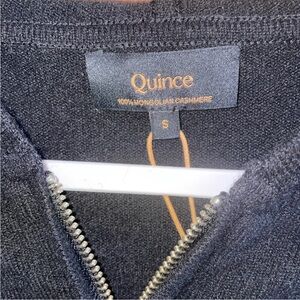 QUINCE 100% Cashmere Charcoal Black Hooded Sweater Hoodie Womens Small